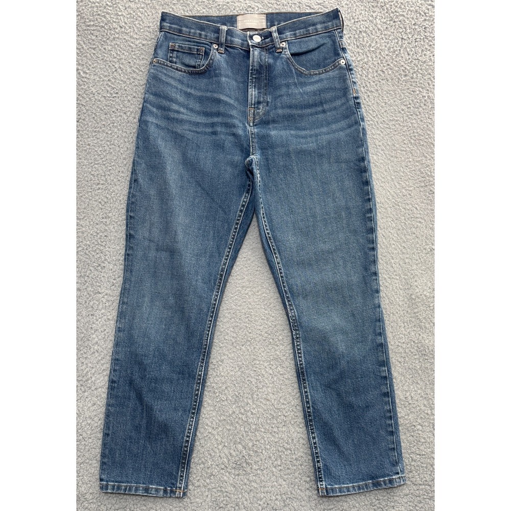 Everlane Womens Blue Denim The Cheeky Straight Jeans Size 26x25